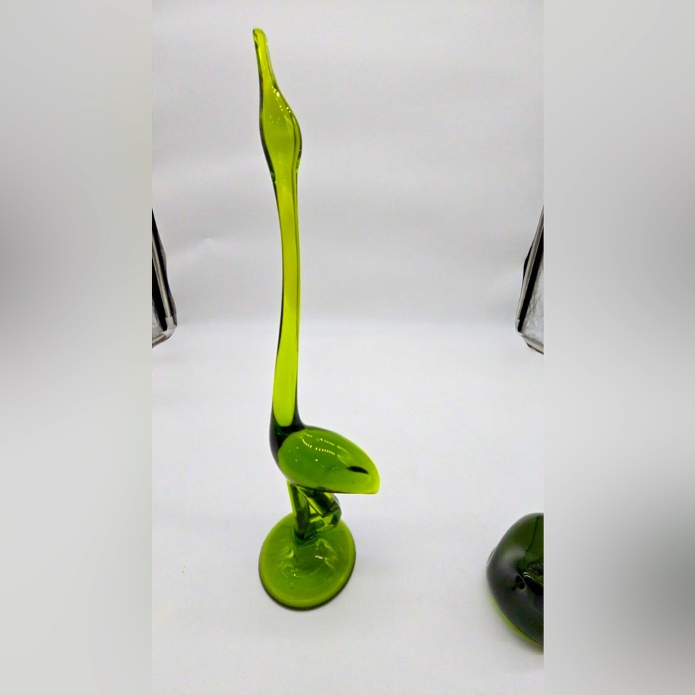 VIKING Glass Green Egret